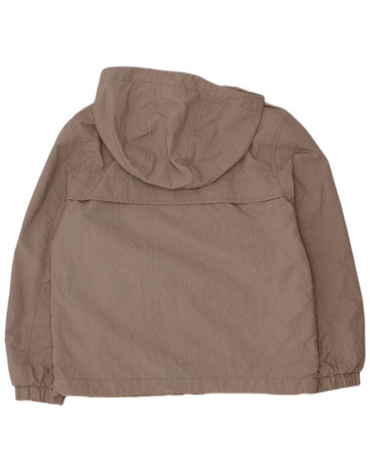 Tommy Hilfiger Jungen-Regenjacke mit grafischer Kapuze, 6–7 Jahre, graues Polyamid