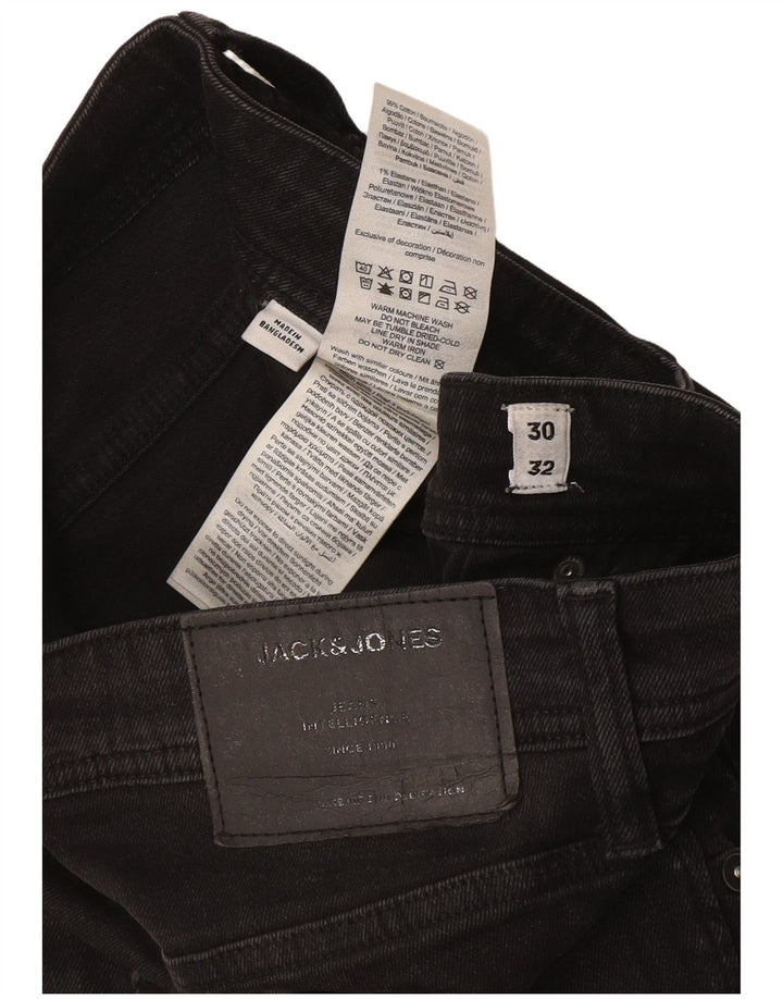 Jack & Jones Herren GLENN Slim Jeans W30 L32 Graue Baumwolle
