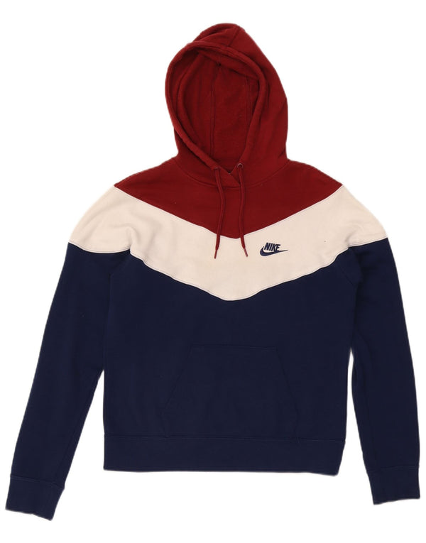 Nike Herren Kapuzenpullover XS Mehrfarbige Colourblock-Baumwolle
