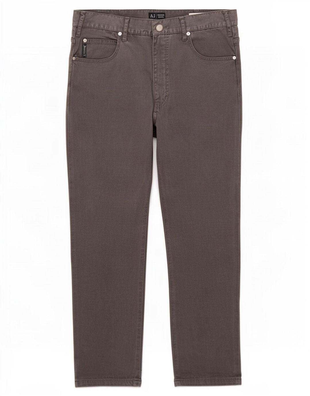 Armani Herren-Freizeithose mit normaler Passform, W34, L28, graue Baumwolle