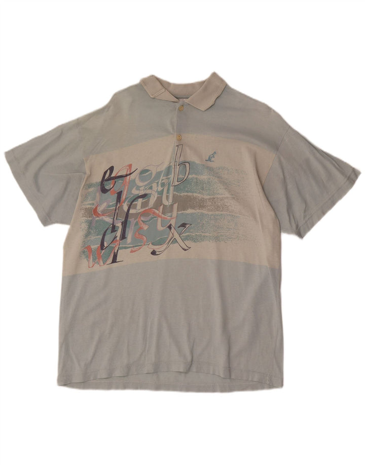 AUSTRALIAN L'ALPINA Herren-Poloshirt mit Grafik IT 50 Mittelblau