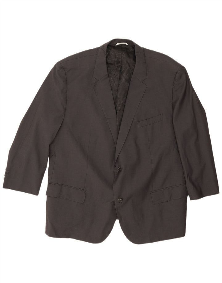 Hugo Boss Herren Guabello 2-Knopf-Blazerjacke Größe 56 Graue Schurwolle
