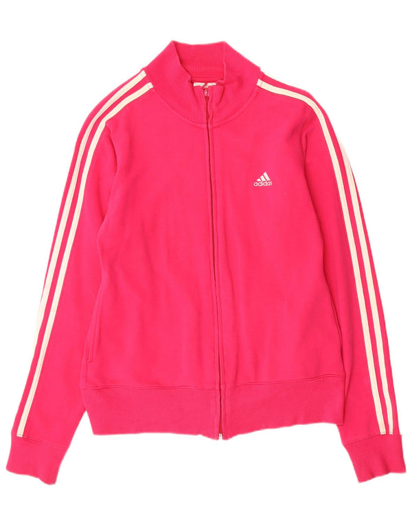 Adidas Damen Trainingsanzug Top Jacke UK 10 Small Rosa Baumwolle