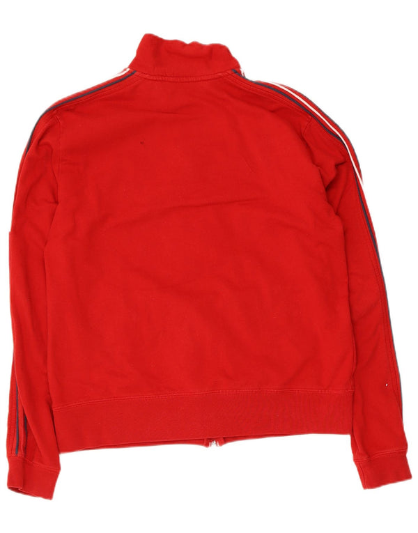 Tommy Hilfiger Damen-Trainingsanzug-Top-Jacke, UK 16, große rote Baumwolle