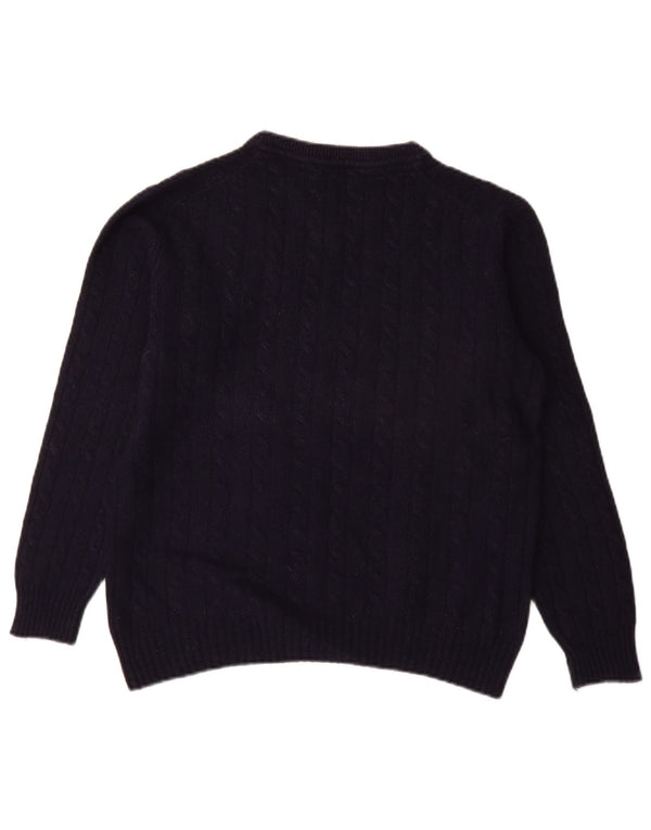 Crew Clothing Damen-Pullover, übergroß, V-Ausschnitt, Gr. 10, Marineblau