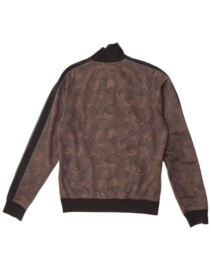 Fred Perry Herren-Trainingsanzug, Oberteil, Jacke, klein, braun, Camouflage-Polyester