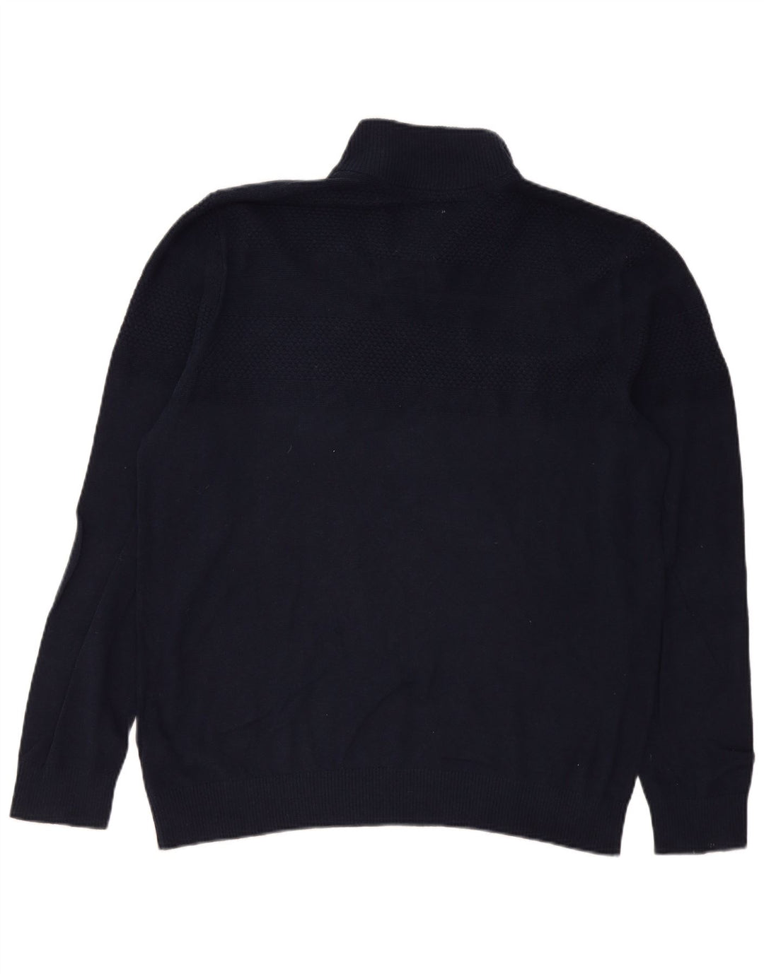 Fat Face Herren-Pullover mit Reißverschluss am Hals, XL, Marineblau, Baumwolle