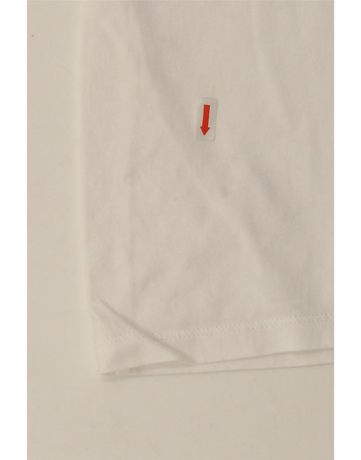 LEVI'S Womens Graphic T-Shirt Top UK 14 Large White Cotton Vintage Levi's and Second-Hand Levi's from Messina Hembry 