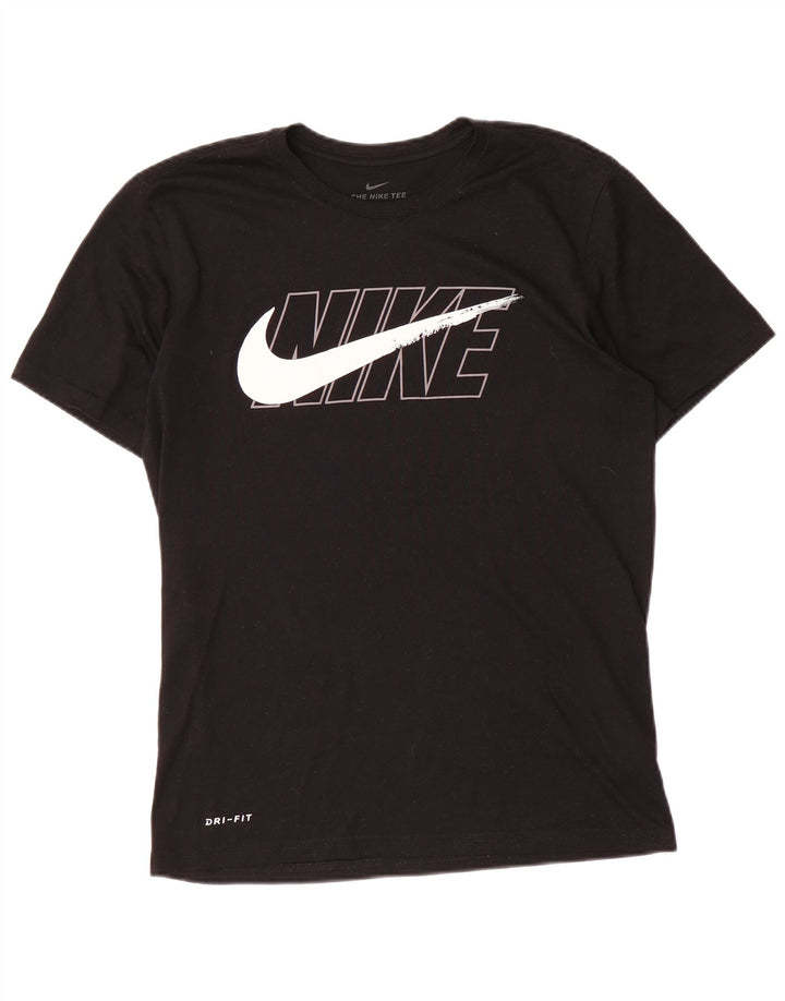 Nike Herren Dri Fit Graphic T-Shirt Top Small Schwarz Polyester
