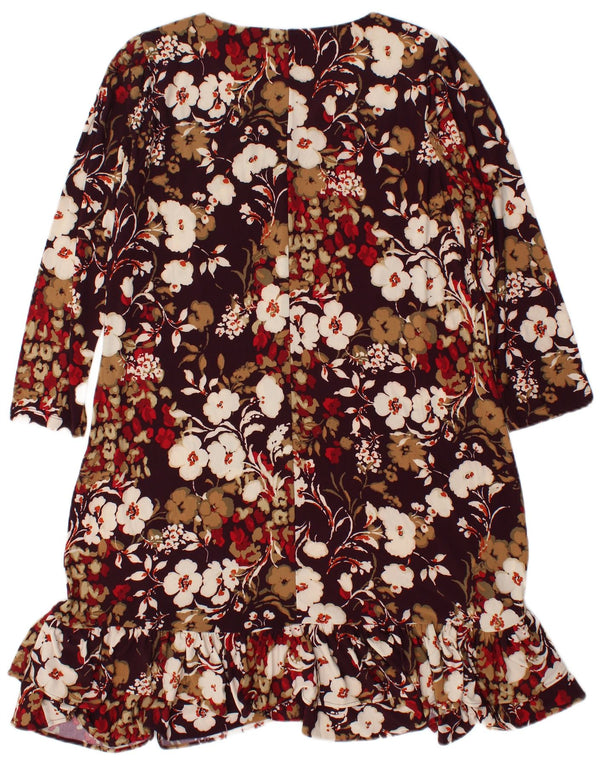 Tommy Hilfiger Damen-Kleid mit 3/4-Ärmeln und tiefer Taille, Gr. 42, Größe L, mehrfarbig