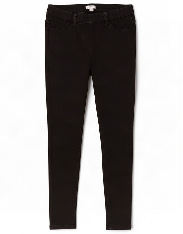 M&Co Damen Jegging Jeans UK 10 Small W27 L28 Schwarze Baumwolle