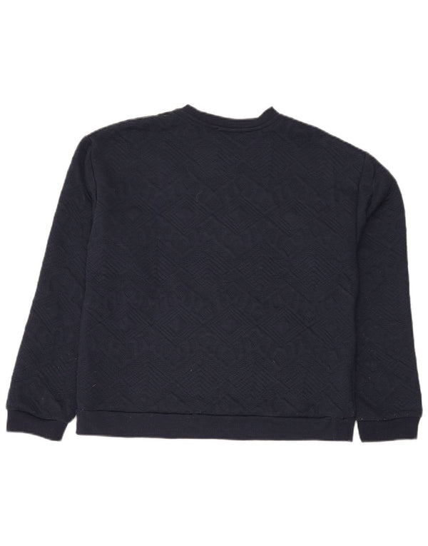 Zara Herren Sweatshirt Pullover Small Marineblau Argyle/Diamant
