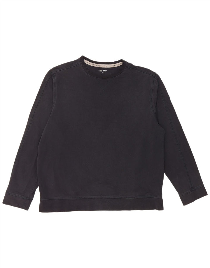 Marks & Spencer Herren Sweatshirt Pullover 2XL Schwarz Baumwolle