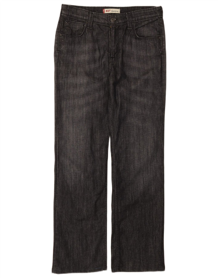 Levi's Damen 627 Straight Jeans W30 L29 Graue Baumwolle