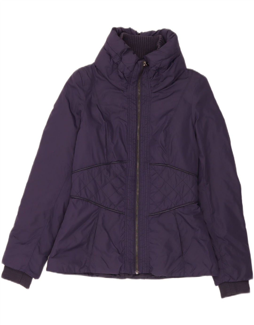 Zara Damen Wattierte Jacke UK 10 Small Lila