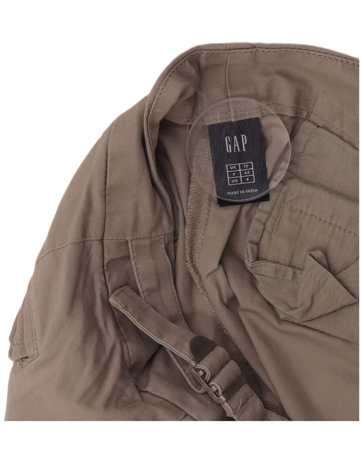Gap Damen Chinoshorts UK 12 Medium W32 Graue Baumwolle