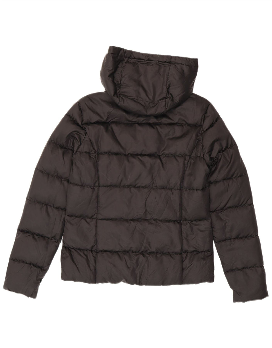 Ellesse Womens Heritage Wattierte Jacke mit Kapuze, UK 10 Small, schwarzes Nylon