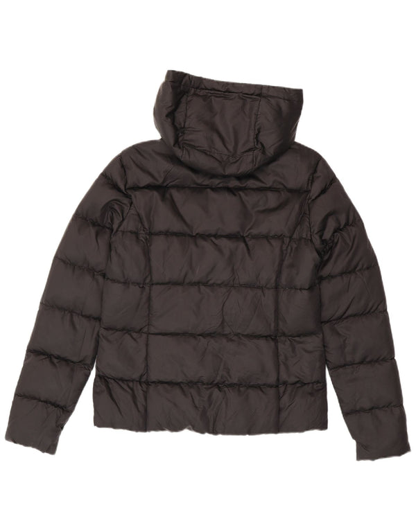 Ellesse Womens Heritage Wattierte Jacke mit Kapuze, UK 10 Small, schwarzes Nylon