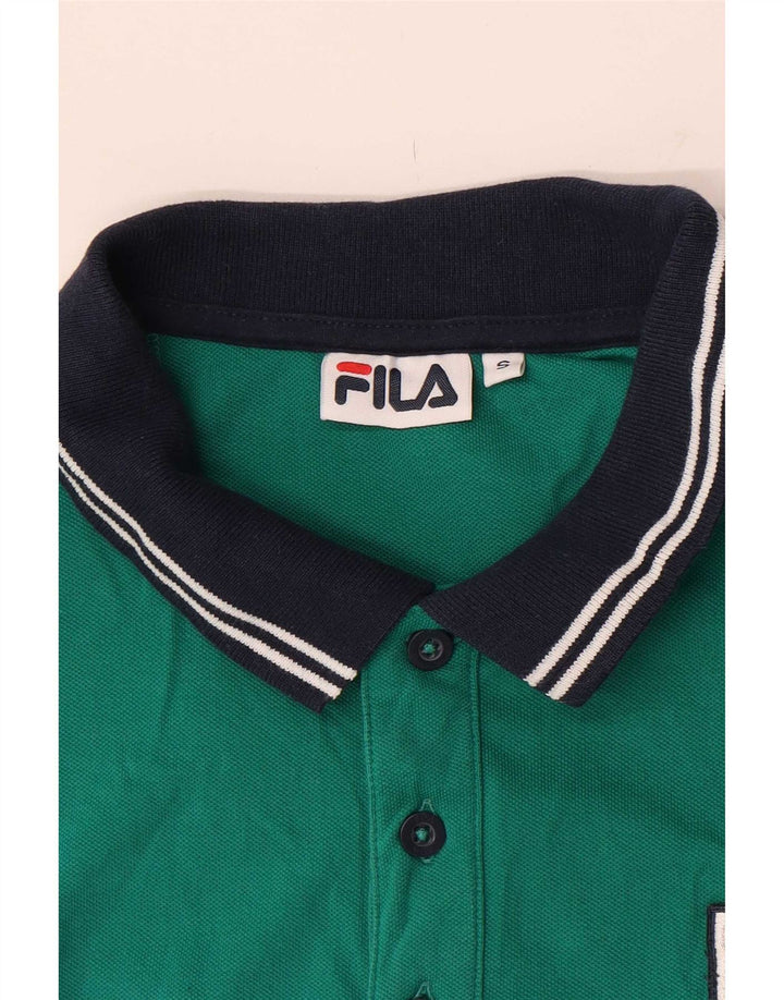 Fila Herren-Poloshirt, klein, grün, Farbblock