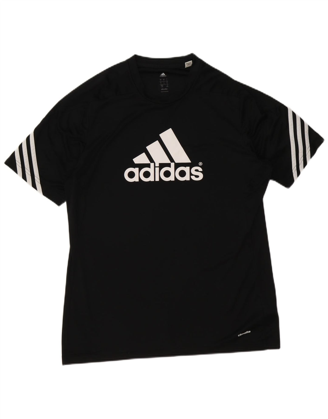 Adidas Herren Climalite Graphic T-Shirt Top Large Schwarz Polyester
