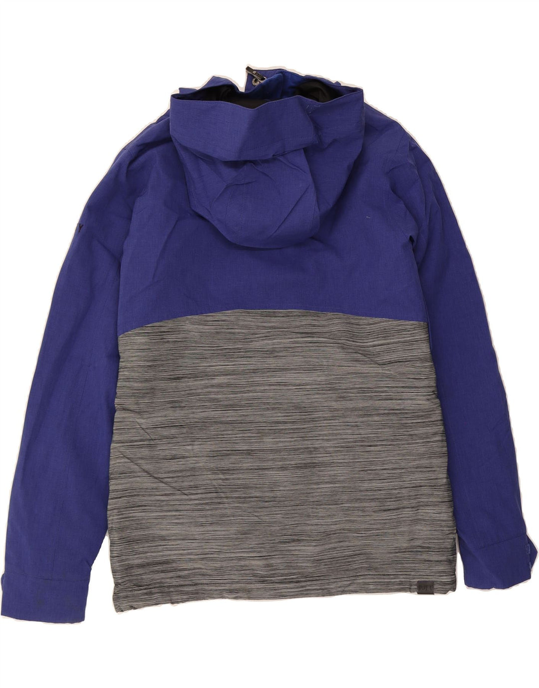 ROXY Womens Hooded Windbreaker Jacket UK 14 Medium Blue Colourblock Vintage Roxy and Second-Hand Roxy from Messina Hembry 