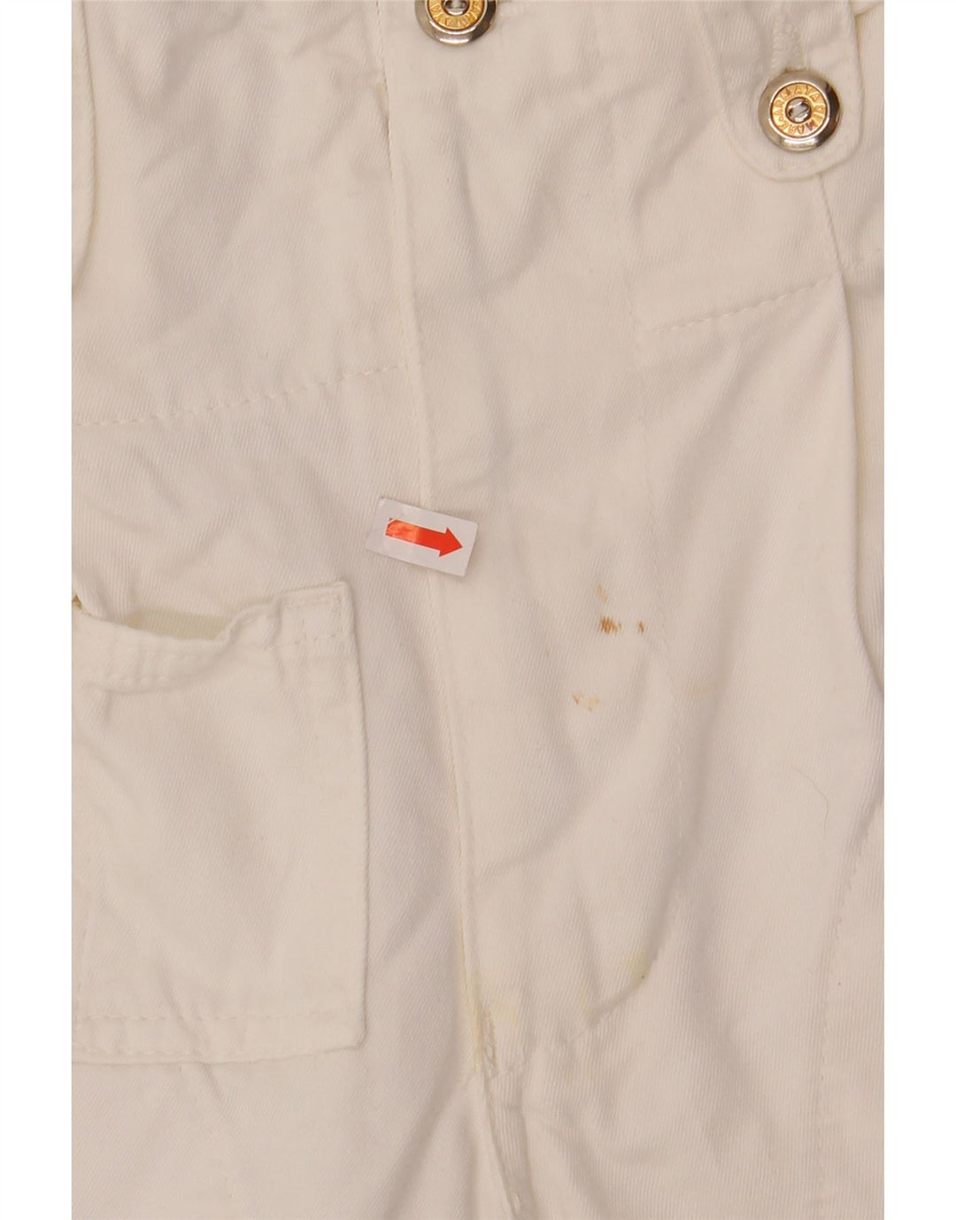 VINTAGE Womens High Waist Cargo Shorts W30 Medium  White Cotton Vintage Vintage and Second-Hand Vintage from Messina Hembry 