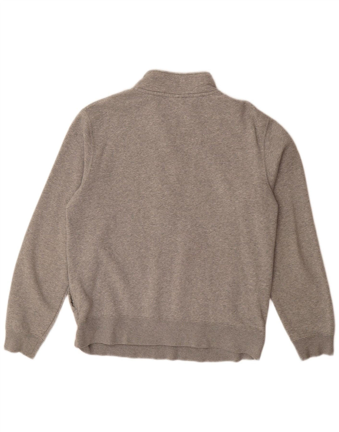 NIKE Herren-Sweatshirt mit Reißverschluss am Hals, groß, aus grauer Baumwolle