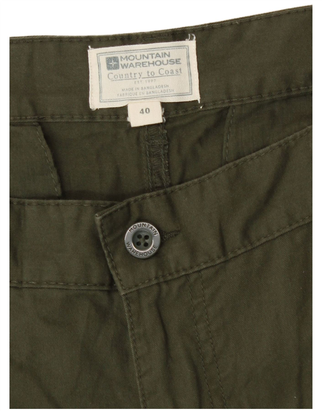Mountain Warehouse Herren-Cargoshorts W40 XL Khaki Baumwolle