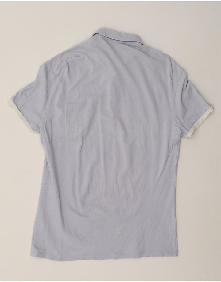 Trussardi Jeans Herren-Poloshirt aus mittelblauer Baumwolle