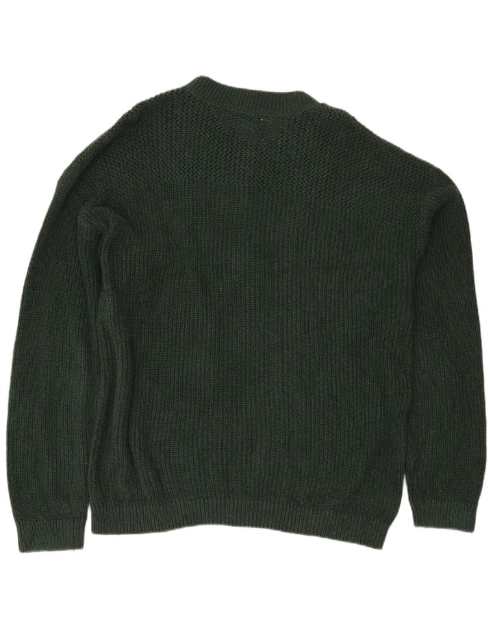 Eddie Bauer Herren-Pullover mit Knopfkragen, groß, grüne Baumwolle