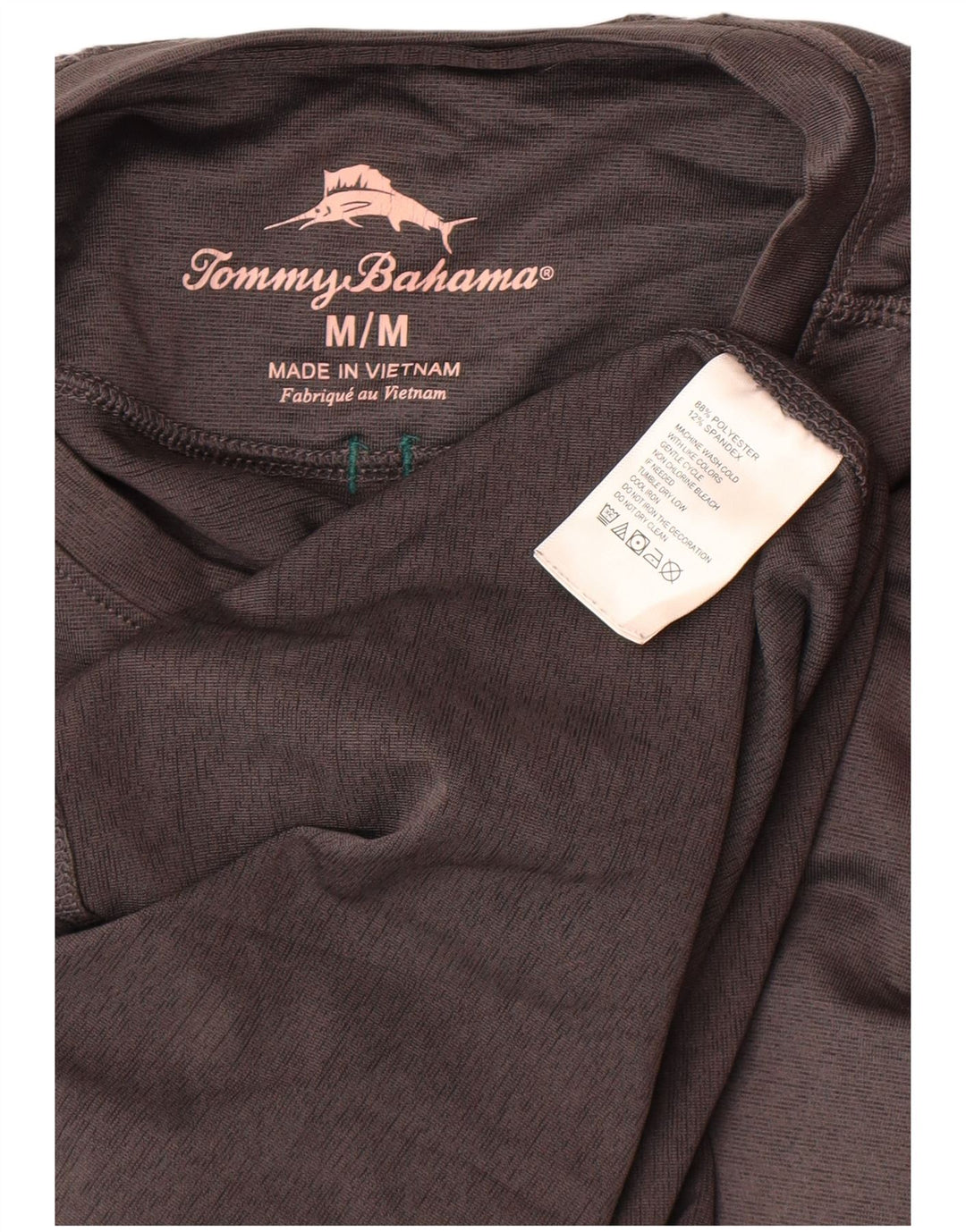 Tommy Bahama Herren-Oberteil, langärmelig, mittelgrau, Polyester