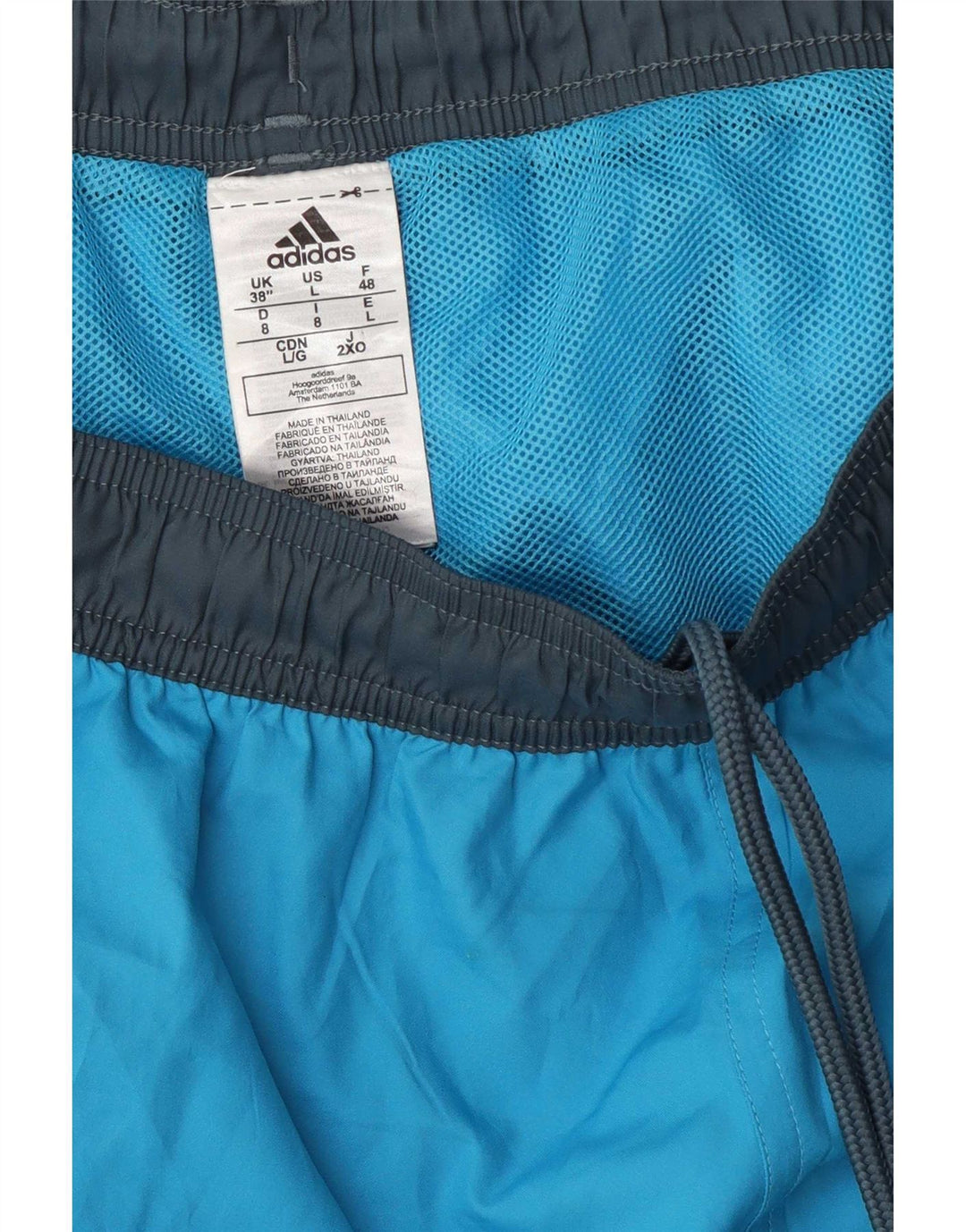 Adidas Herren Graphic Sport Shorts Großes blaues Colourblock-Polyester