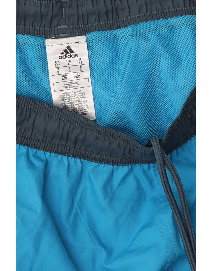 Adidas Herren Graphic Sport Shorts Großes blaues Colourblock-Polyester