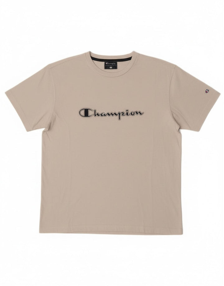 Champion Herren Grafik T-Shirt Top XL Weiß
