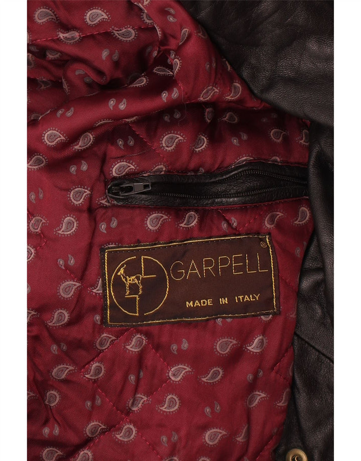 Vintage Herren Leder Zweireiher Bikerjacke UK 38 Medium Black Biker