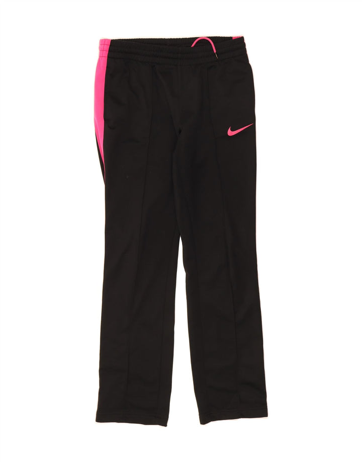 NIKE Womens Tracksuit Trousers UK 14 Medium  Black Colourblock Polyester Vintage Nike and Second-Hand Nike from Messina Hembry 