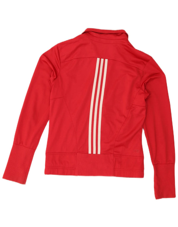 Adidas Damen Clima 365 Trainingsanzug Top Jacke UK 12 Mittelrotes Polyester