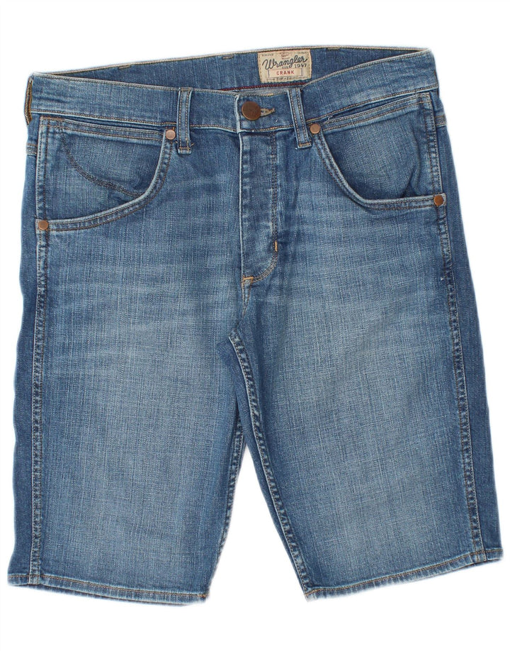 Wrangler Herren-Crank-Denim-Shorts, W31, mittelblaue Baumwolle