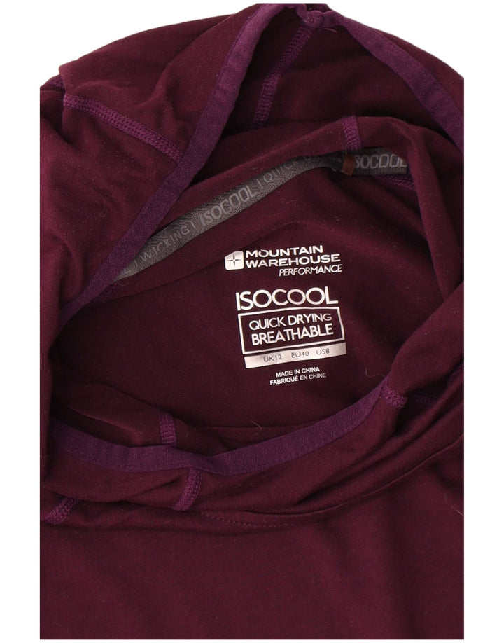Mountain Warehouse IsoCool-Oberteil für Damen, langärmlig, UK 12, mittleres Burgunderrot