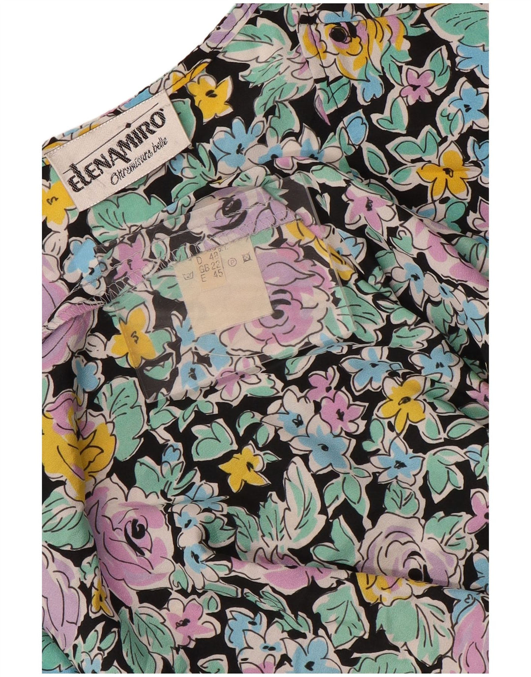 ELENA MIRO Damen Langarm-Schößchenkleid UK 22 3XL Mehrfarbig geblümt