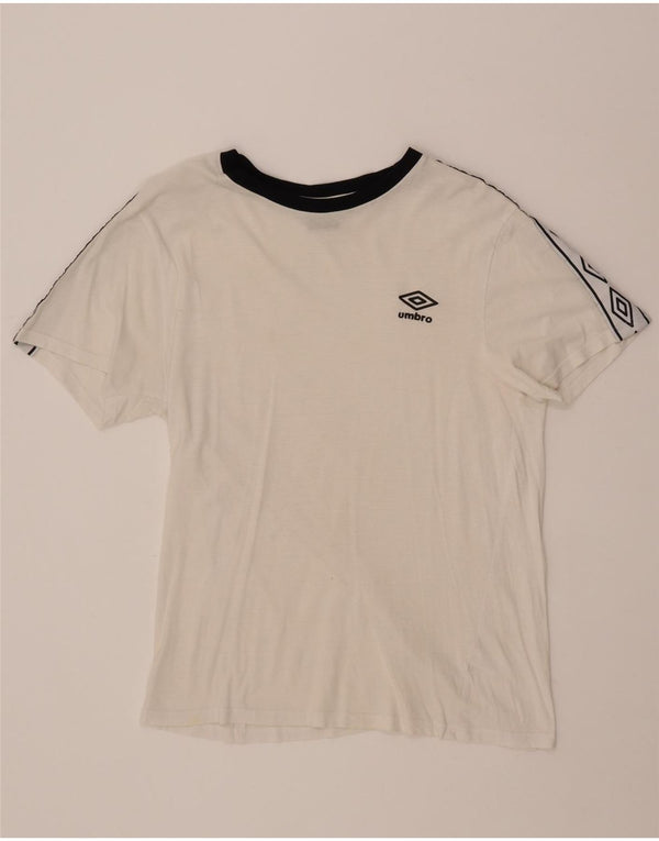UMBRO Womens Graphic T-Shirt Top UK 16 Large White Cotton