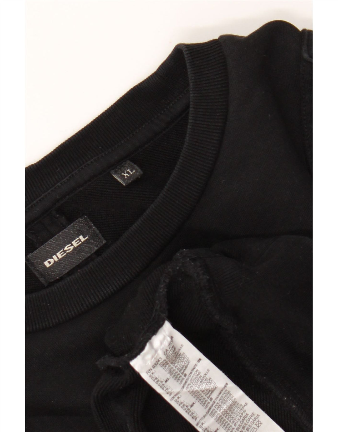 Diesel Herren Sweatshirt Pullover XL Schwarz Baumwolle