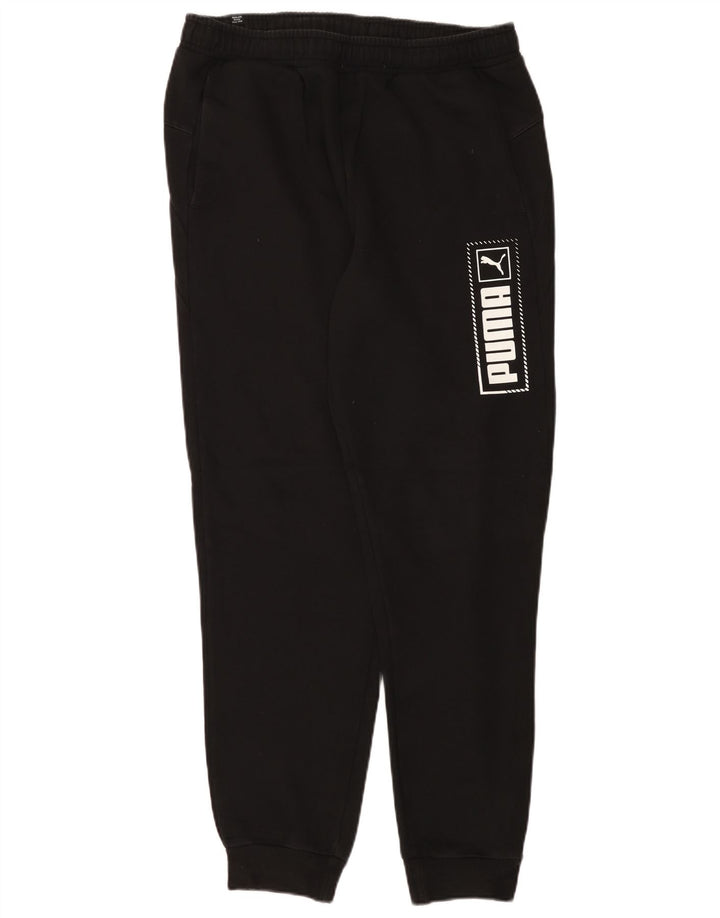 PUMA Herren Grafik-Trainingshose, Jogginghose, Größe L, Schwarz