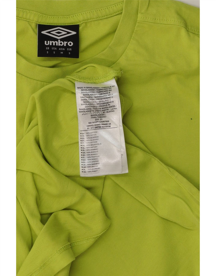 Umbro Herren-T-Shirt mit Grafik, Größe S, grüne Baumwolle