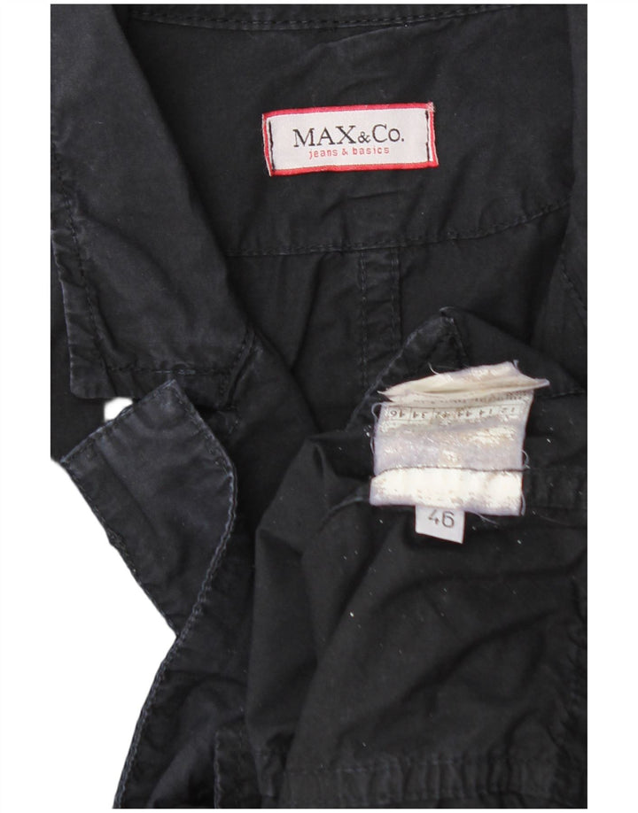 MAX & CO. Damen-Blazerjacke mit 3 Knöpfen, IT 46, Größe L, Schwarz