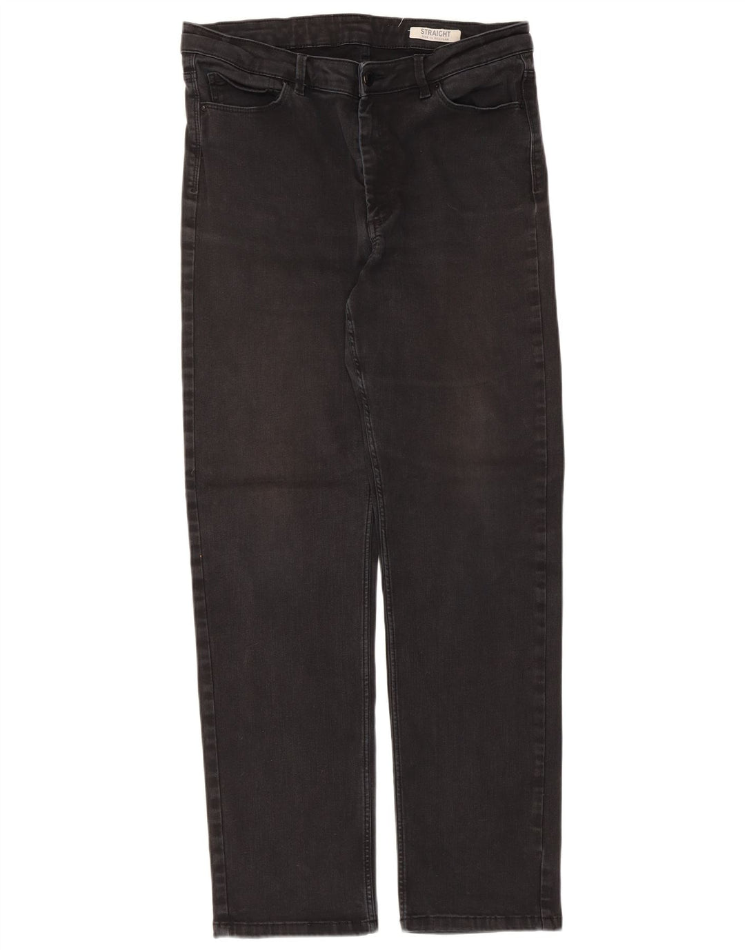 Marks & Spencer Damen Regular Straight Jeans UK 16 Large W32 L30 Schwarz