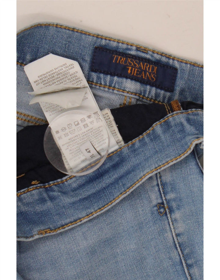 Trussardi Damen Slim Jeans W31 L32 Blaues Polyester