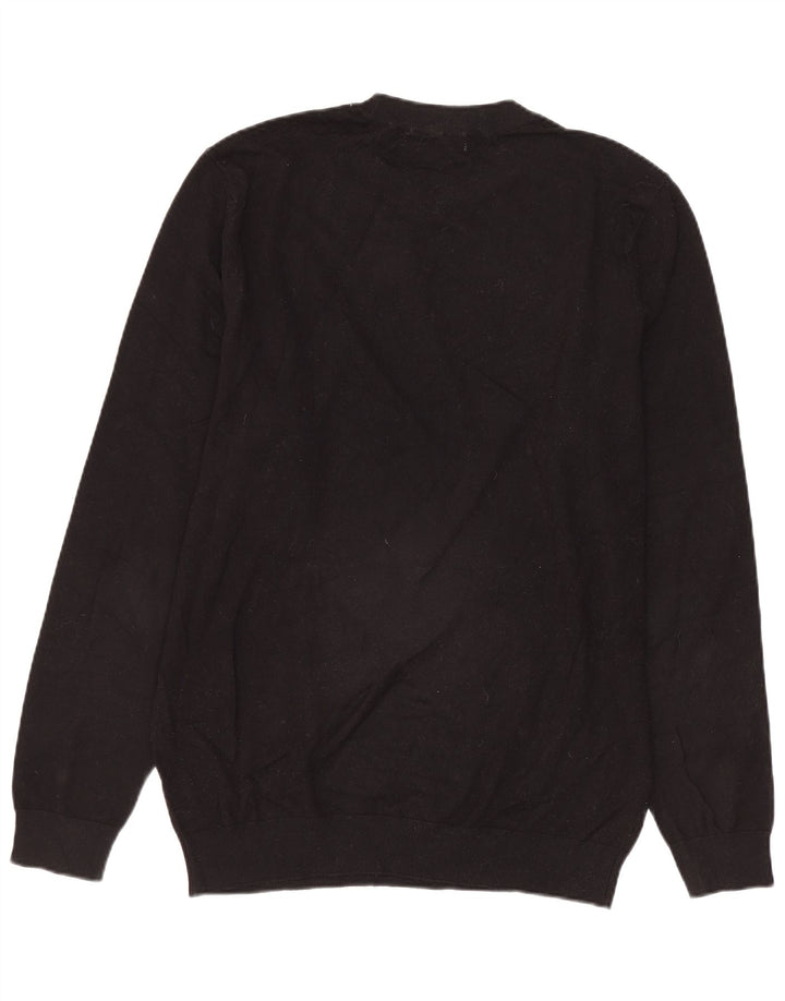 Zara Damen-Pullover mit Rundhalsausschnitt, Gr. 14, mittlere schwarze Viskose