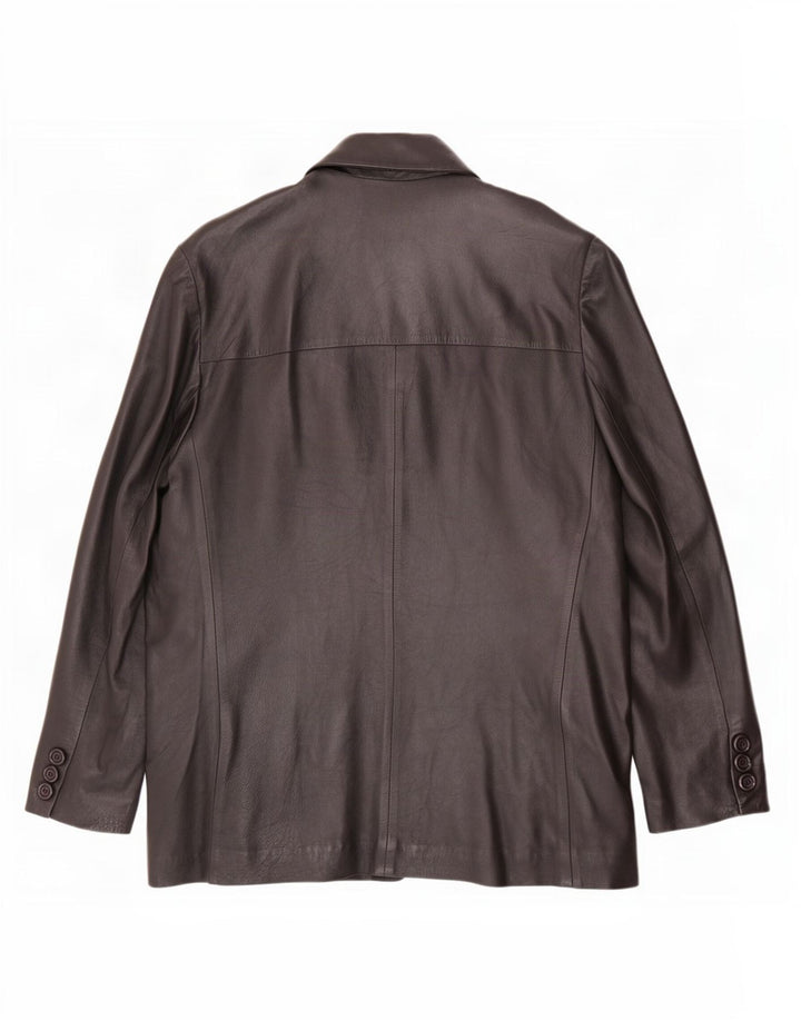 MONTANA Herren 2-Knopf-Lederblazerjacke UK 42 XL Schwarz