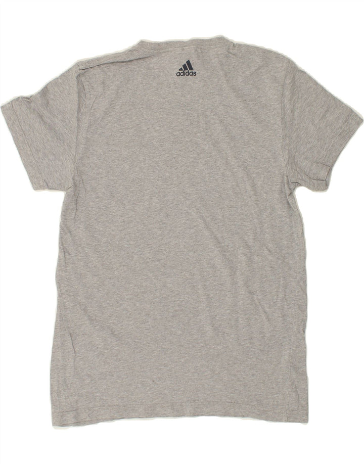 ADIDAS Mens Graphic T-Shirt Top Medium Grey Cotton Vintage Adidas and Second-Hand Adidas from Messina Hembry 